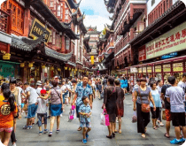 The streets of China are crowded